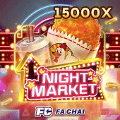 Night Market slot tile with street stalls